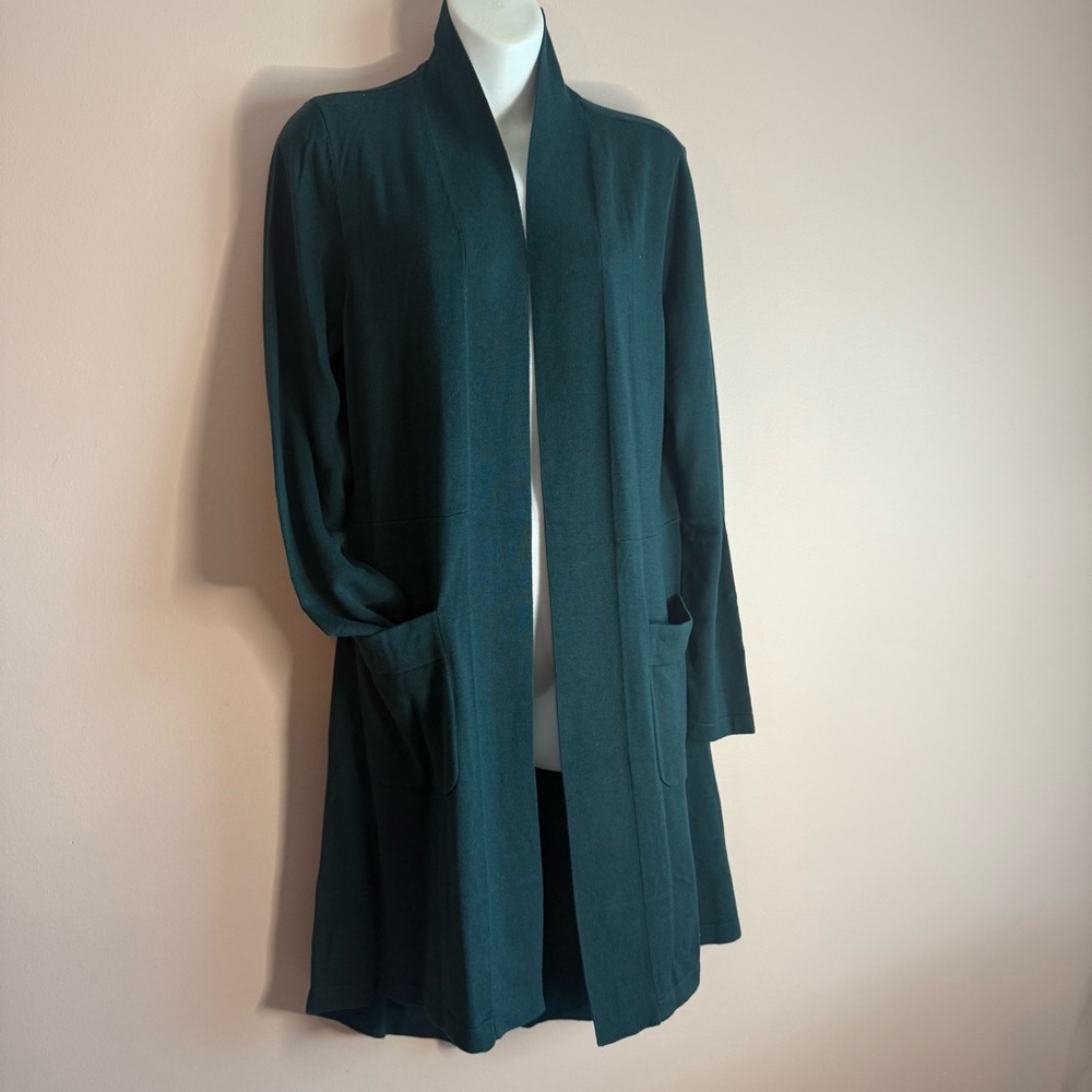 IZAACMIZRAHILIVE! Dark Green Cardigan With Pockets NWT